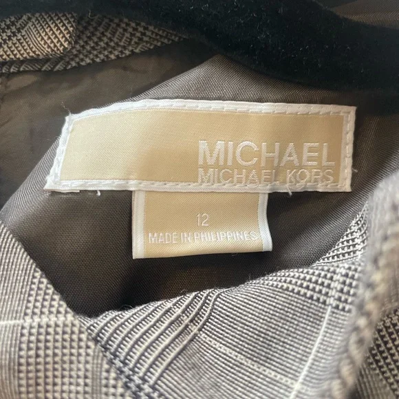 Michael Kors Plaid Belted Sleeveless Midi Dress Brown Size 12 - Picture 10 of 12